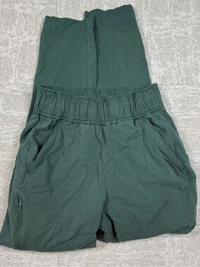 ALDER OPEN AIR PANT Small Women Green Pull On Elastic Waist